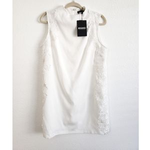 NWT Missguided White Lace Shift Dress Midi Size 12